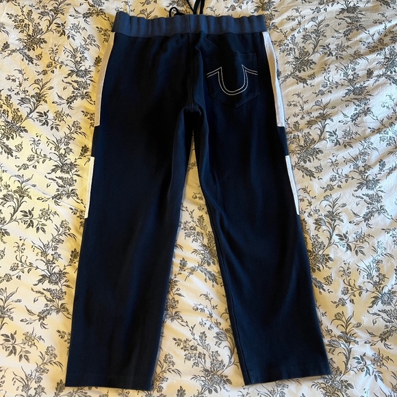 True Religion Navy Blue and White Sweatpants Workwear - Picture 4 of 10